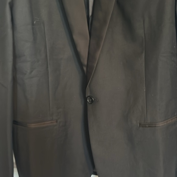 NWT CooFandy Black Suit with red bow tie Jacket size large men’s - Picture 2 of 6